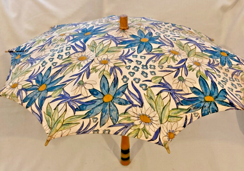 Antique Chinese paper parasol beautiful colours