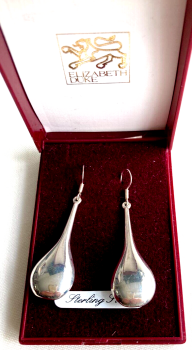 925 sterling silver Elizabeth Duke drop earrings