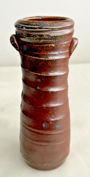 Vintage Huge West Signed studio pottery Raku vase pot