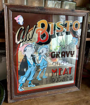 Vintage advertising Bisto gravy sign mirror
