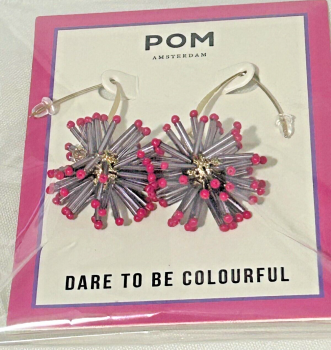 Pom Designer Amsterdam dangle drop Colourful earrings
