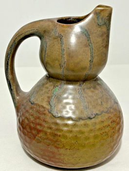 Antique Louis Lourioux French jug signed to base studio pottery Early 20th C