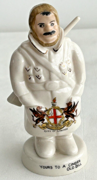 Antique WW1 crested china Bruce Bairnsfather Old Bill London crest