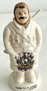 Antique WW1 crested china Bruce Bairnsfather Old Bill City of Liverpool crest