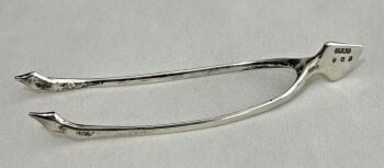 Antique sterling silver novelty wishbone sugar tongs hallmarked Edinburgh 1920