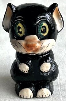 Antique Ooloo black cat perfume scent bottle Potters & Moore Bonzo dog related