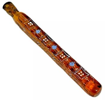Antique Victorian glass Lachrymatory Tear Catcher Perfume Bottle Flask enamel