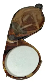 Antique Georgian carved horn spy eye glass magnifying magnifier