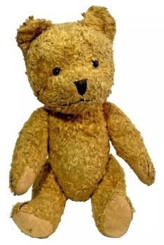 Antique Vintage jointed mohair humpback teddy bear straw filled articulated limb