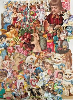 Decoupage Victorian style Paper scraps x 40 ladys angels flowers cats fairies