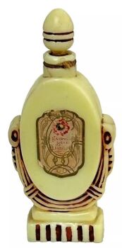 C1926 Rimmel Flacon Parfum perfume scent bottle Art Deco Uranium Glass Fairy Bell