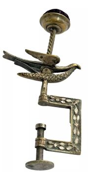 Antique sewing clamp dove emery pincushion all original Victorian