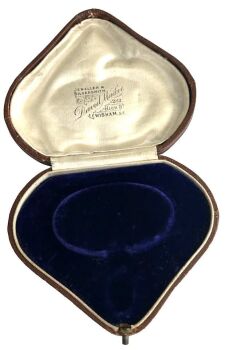 Antique jewellery bracelet display box heart shape David Mackie Lewisham