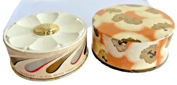 Vintage Yardley Coty Airspun Perfume face powder puff bee design box