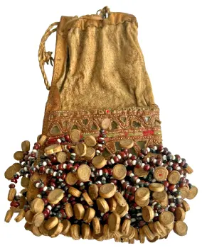 Antique 19th Century African Medicine man shaman leather bag purse for herbs