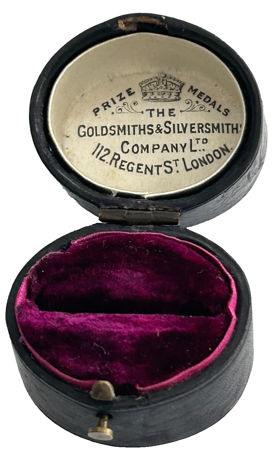 Antique Victorian jewellery display box ring Goldsmiths regent st London