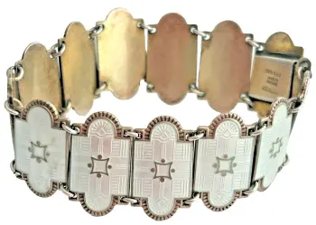 Bernard Meldahl bracelet Vintage sterling silver enamel enamelled Norway