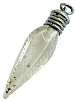 Antique tiny miniature Georgian Victorian scent perfume tear bottle chatelaine