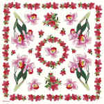 DFT087 Iris Ponsetta Flower Decoupage Tissue Paper