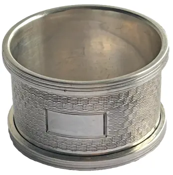 Vintage sterling silver hallmarked napkin ring Birmingham 1941 28.9 g