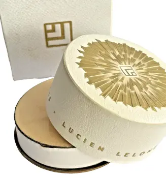Vintage Antique Lucien Lelong powder box Art Deco full and sealed France Paris