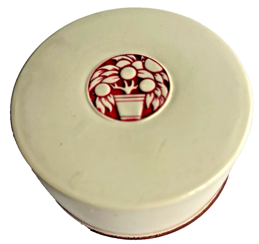 Vintage Antique Roger & Gallet Celluloid powder box Art Deco full and seale