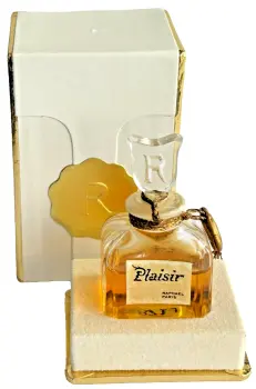 Vintage C1956 glass perfume scent bottle sealed and box Plaisir Raphael Paris