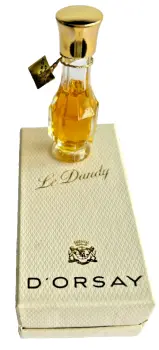 Vintage miniature glass perfume scent bottle sealed and box Le Dandy D'orsay