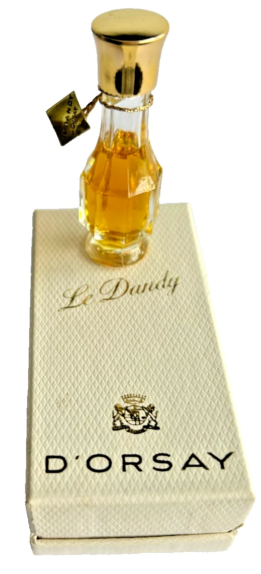 Vintage miniature glass perfume scent bottle sealed and box Le Dandy D'orsa