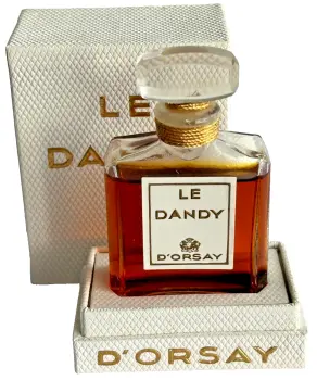 Vintage C1923 glass perfume scent bottle sealed and box Le Dandy D'orsay Paris