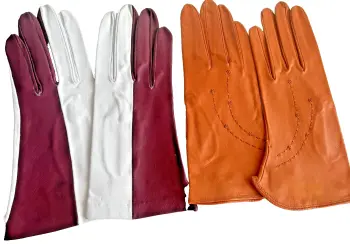 Vintage mid 20th Century Mod kid leather brown gloves x 2 pairs