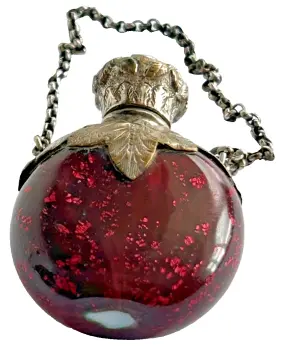 Antique Victorian Venetian glass perfume scent bottle