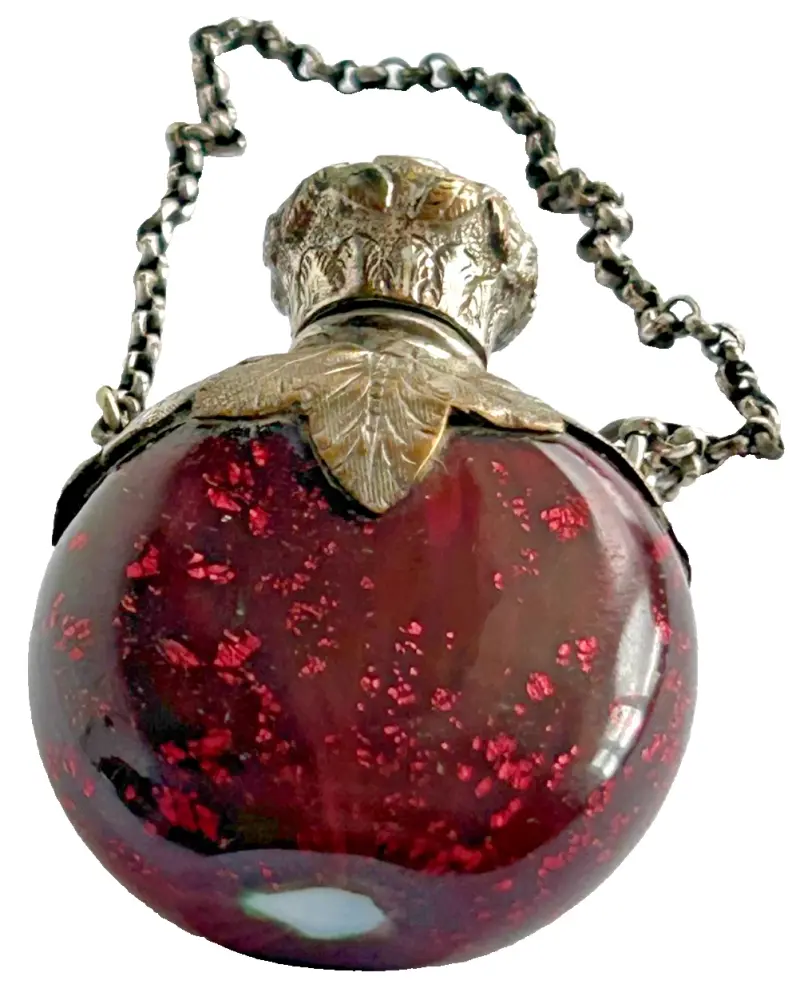 Antique Victorian Venetian glass perfume scent bottle