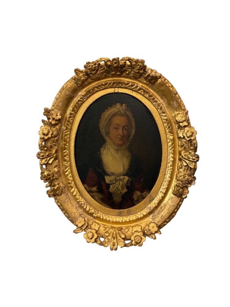 Antique 19th Century - Portrait of Sarah Jones, oil on canvas
