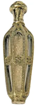 Antique 19th century French perfume scent bottle silver boar mark crystal