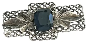 Vintage sterling silver Ward Brothers blue stone brooch