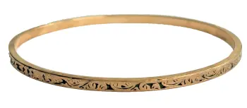 vintage 9ct gold metal core bangle bracelet Lawson Ward & Gammage 18.5 grams