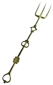 Antique vintage silver plated toasting fork Peter Bull & Sons Walsall
