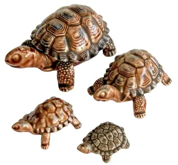 Vintage Wade Tortoise trinket box removable shell + 3 others