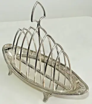Antique Victorian silver plated Walker & Hall toast rack