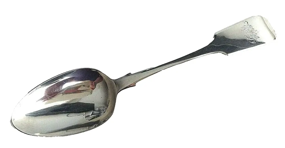 Antique Sterling Silver serving spoon hallmarked Dublin 1823