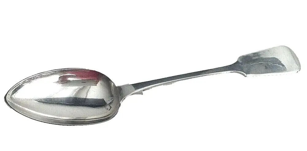 Antique sterling silver Georgian serving spoon Edinburgh 1864 Thomas Port