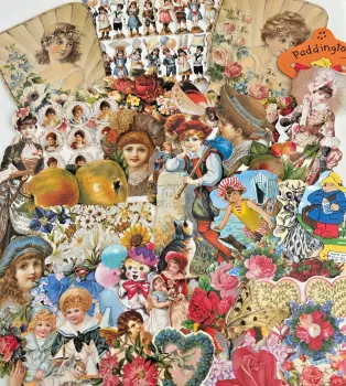 Decoupage Victorian style Paper scraps x 40 ladys angels flowers cats santa