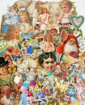 Decoupage Victorian style Paper scraps x 40 ladys angels flowers soldier drummer