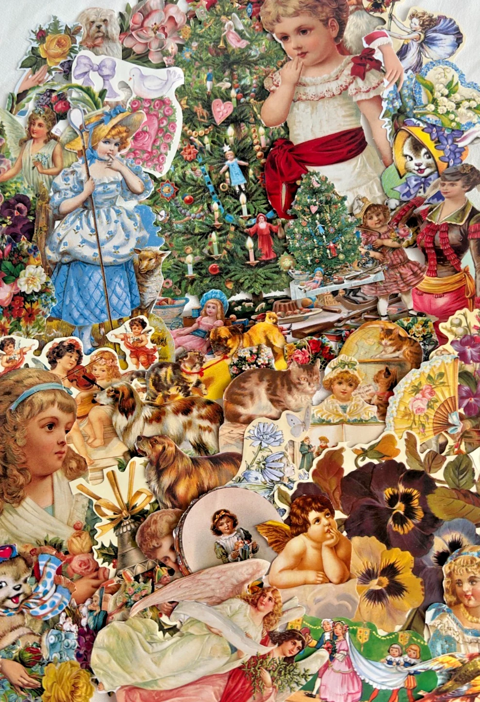 Decoupage Victorian style Paper scraps x 40 ladys babys flowers dogs cats