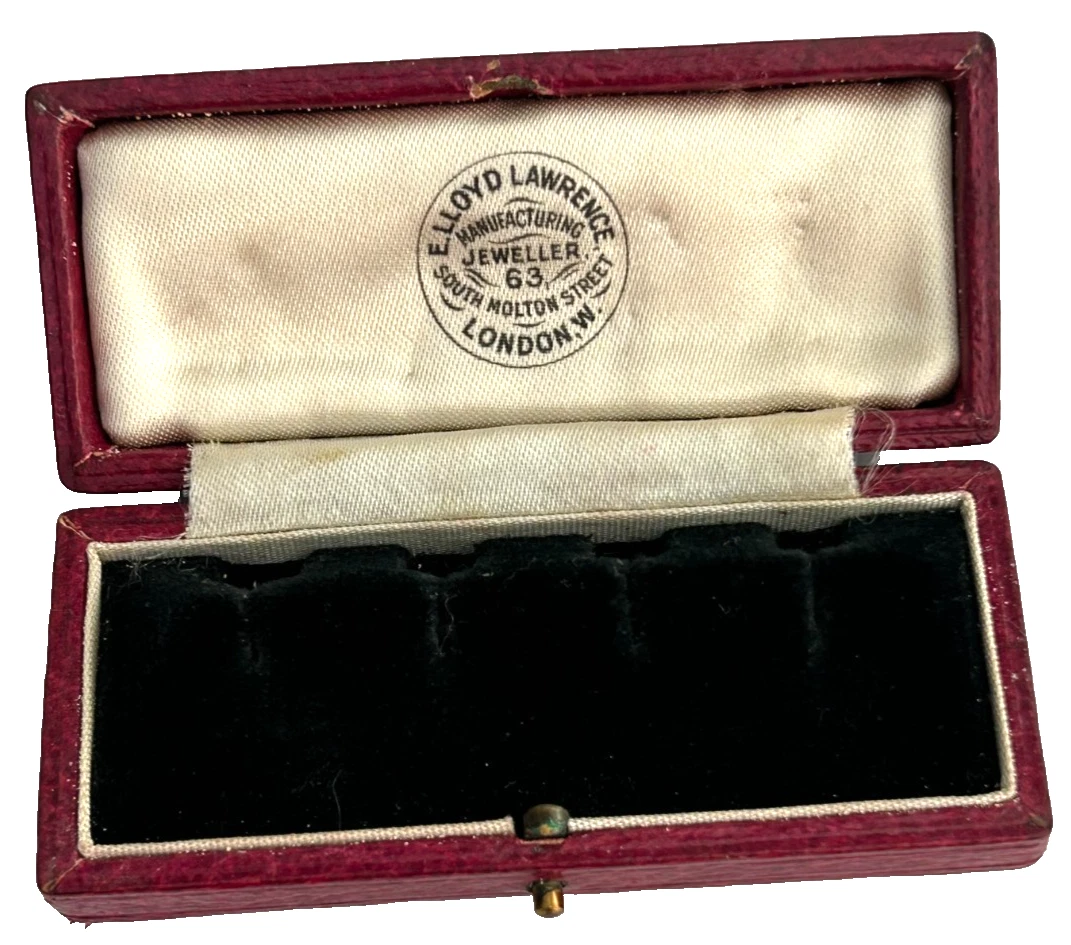 Antique jewellery studs display box Lloyd Lawrence London