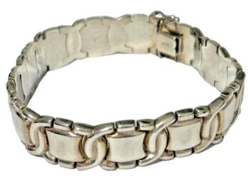 A Sterling silver norway style square link wrap bracelet 925