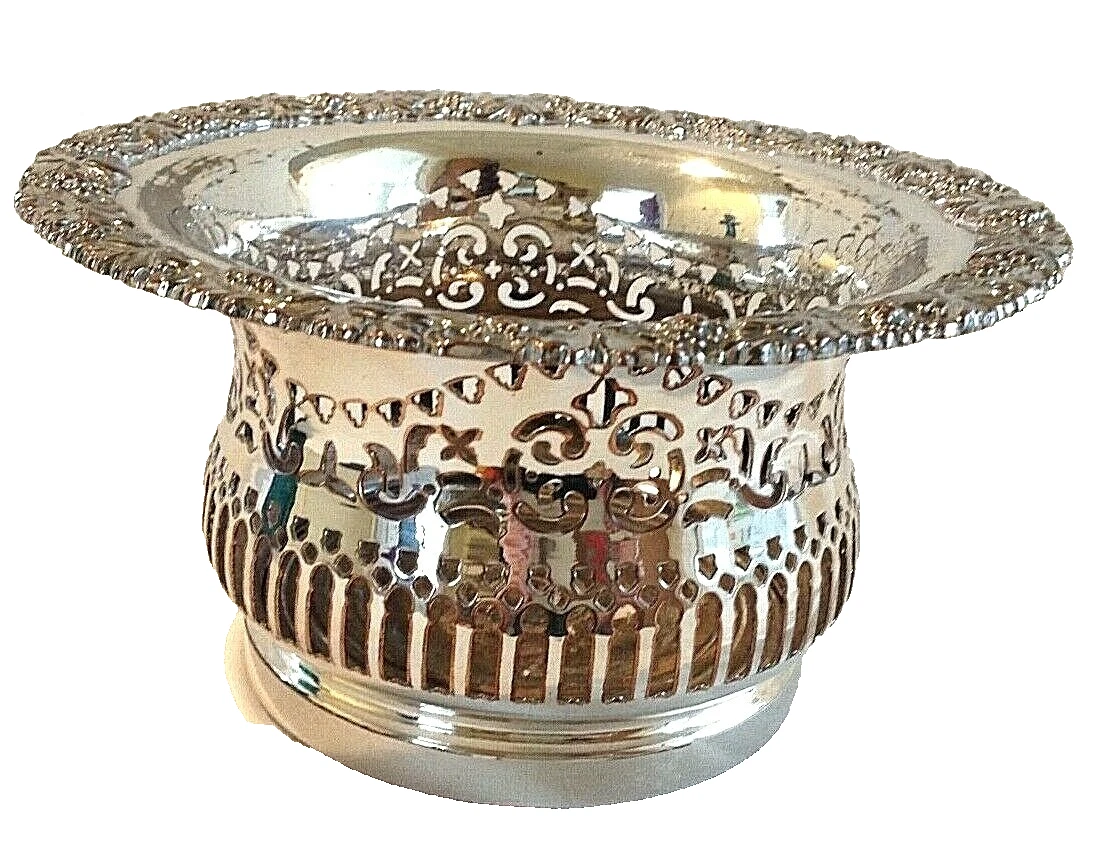 Antique Victorian silver Sheffield plate magnum coaster