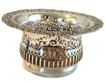 Antique Victorian silver Sheffield plate magnum coaster