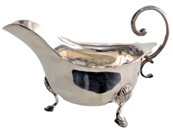 Antique silver plate gravy or sauce boat by Nathaniel Smith & Co